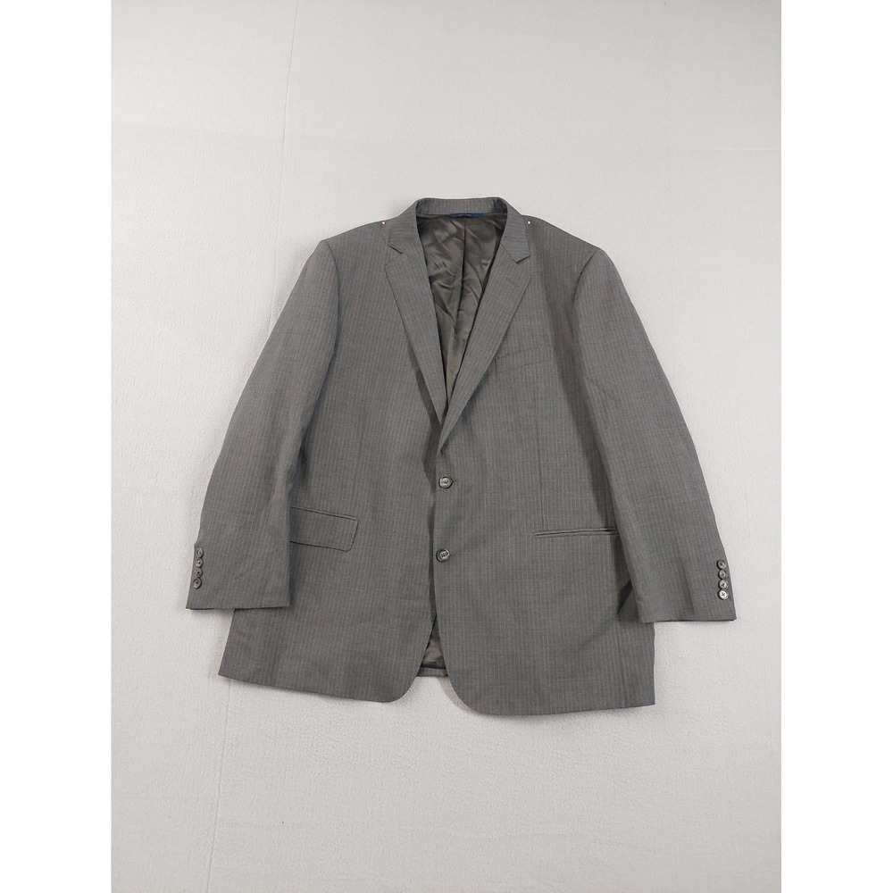 Brooks Brothers Men Jackets 46R Gray Pinstriped Button Double Vented Formal